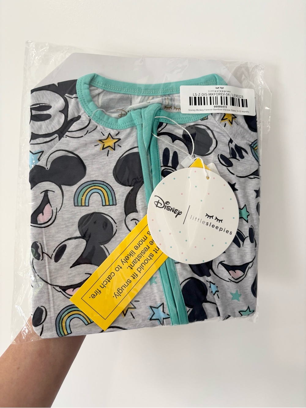 Little Sleepies Disney Mickey Forever Zippy Pajama 6/12 months